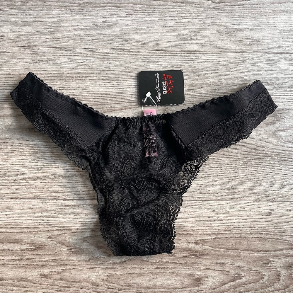 NWT Agent Provocateur Mercy Black Thong sz3/M